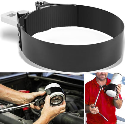 2322D Heavy-Duty Oil Filter Wrench, 5-1/4" to 5-3/4", Use with 1/2" Square Drive, Air Dryer Diesel Truck Large Oil