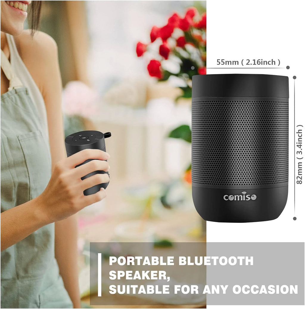 Bluetooth Speaker, Portable Bluetooth Speakers with Wireless Stereo Pairing, Built in Mic, 360° HD Sound,IP65
