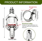 Fuel Check Valve, 25/64"10mm Aluminum Alloy Control Accessory, 1SET