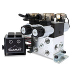 Electric Hydraulic Double Acting Control Valve w/Rocker Switch, 2 Spool, 15 GPM (A Spool Controls Double Acting Cylinders, 24 Volt)