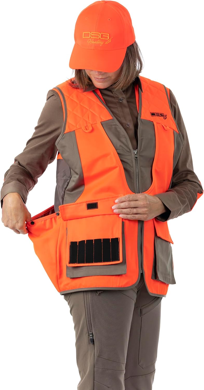 DSG Outerwear upland hunting vest insulated quick dry | Pheasant hunting vest includes padded shoulders a large built