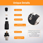 M12 Aviation Connector,4pcs 5-Pin Male Straight Socket Panel A Code Field Wireable IP67 Waterproof Industrial Circular Connector