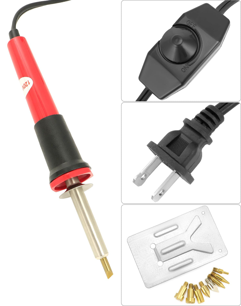 Woodburning Tool with Variable Temperature Control, 9 Points Included, Comfort Grip, Stand, Professional Woodburning