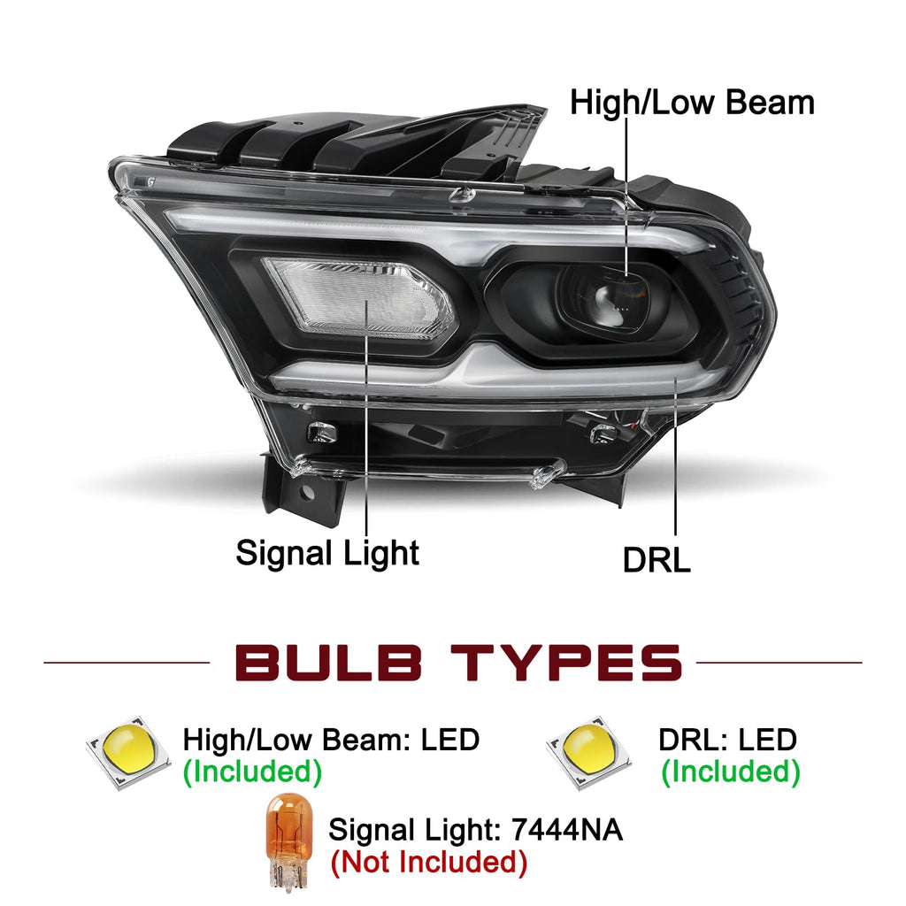 Headlight Assembly Fit for 2021-2024 Dodge Durango