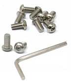 iexcell 10 Pcs M12 x 25mm Thread Pitch 1.75 mm Stainless Steel 304 Hex Socket Button Head Cap Screws Bolts Kit