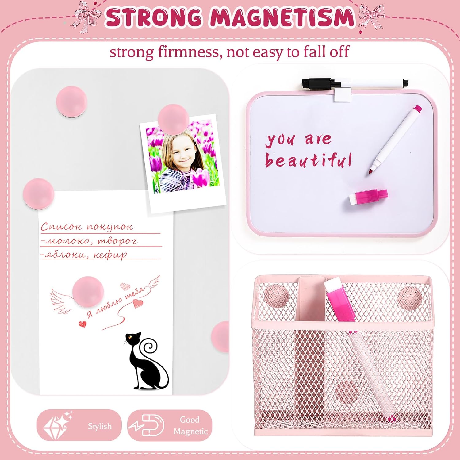 13 Pcs Pink Locker Accessories for Girls Locker Organizer Kit | Back to School Party Office School, Locker Shelf for