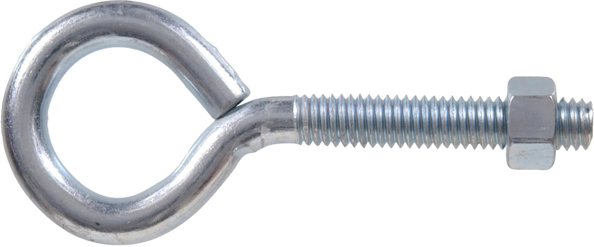 Hillman Eye Bolts with Nuts, 3/16 x 2in, 10 Pack, Zinc
