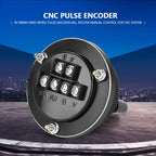 5V 60MM Hand Wheel Pulse Encoder Mill Router Manual Control Aviation Aluminum Rotary Knob Encoder for CNC System (Black)