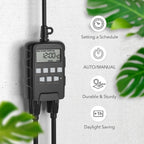 Outdoor 7-Day Programmable Timer Outlet, 2 Outlets