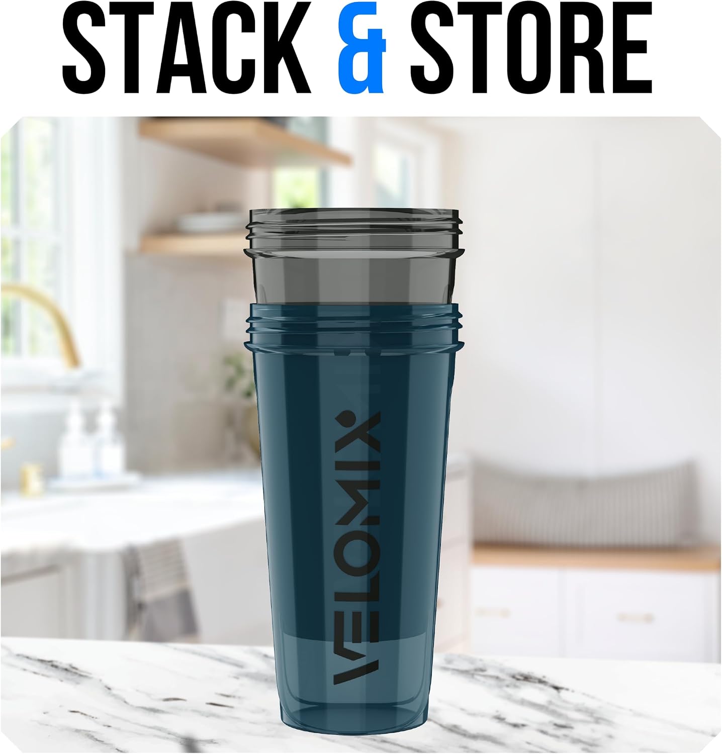 2 Pack 28oz Protein Shaker Bottle for Protein Mixes, ColorBurst | 2x Wire Whisk, Leak Proof Shaker Cups for Protein
