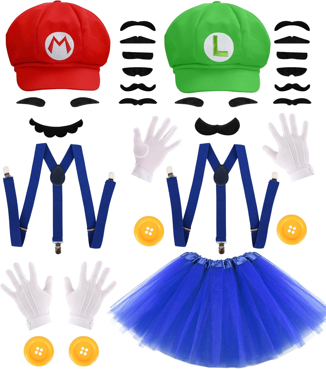 Halloween Costumes Accessories for Adults Couples - 2 Person Duo Halloween Costumes Party Cosplay Set - Matching