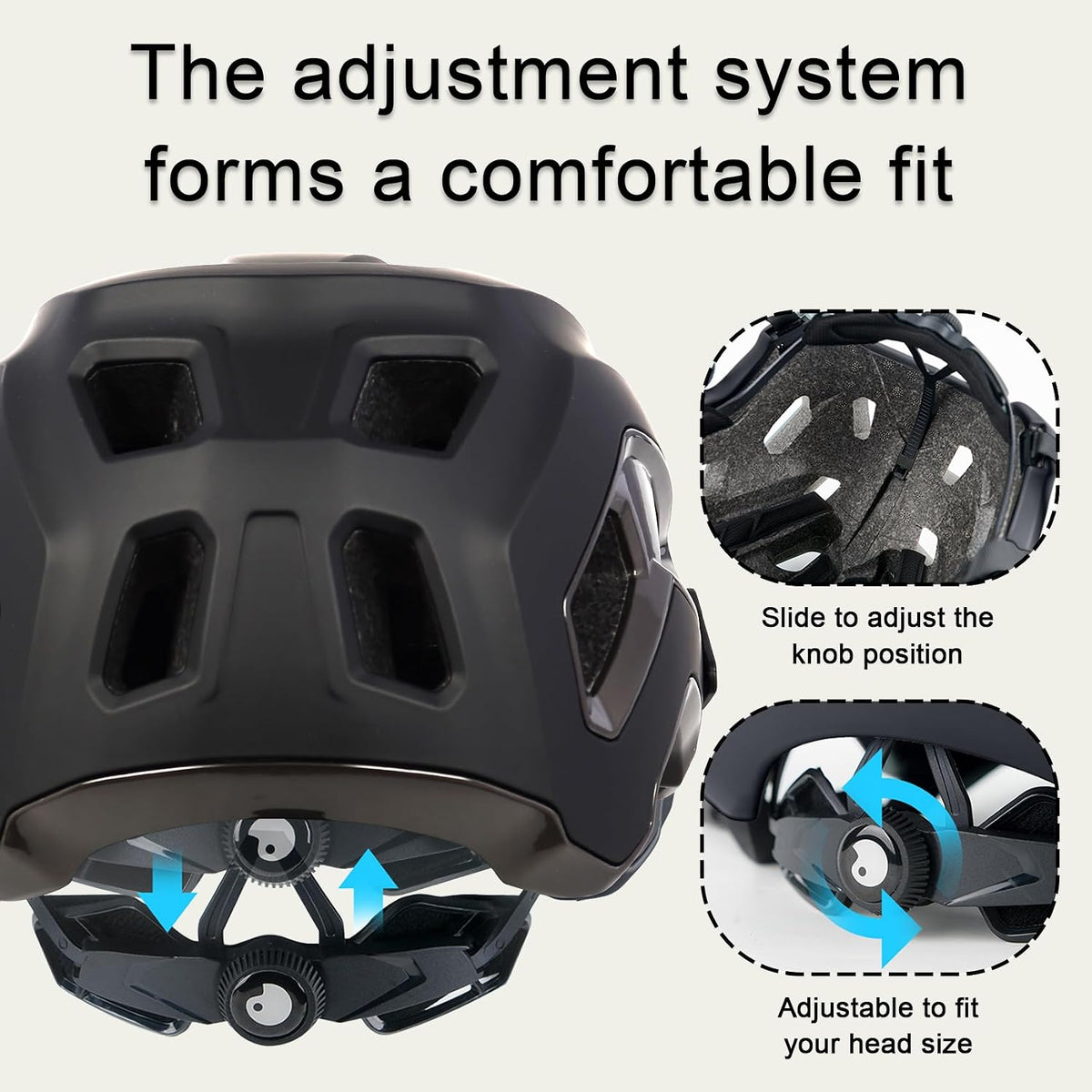 Bike Helmet for Adults & Youth, 2 Sizes for Men Women Boys Girls | Lightweight Mountain Bicycle Helmet with