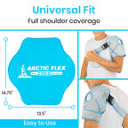 Shoulder Ice Pack Brace - Cold Reusable Cool Gel Wrap, Hot