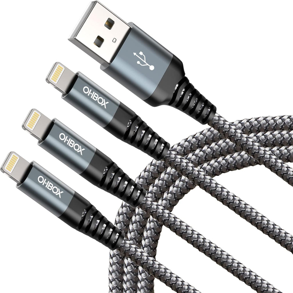 iPhone Charging Cable 6FT, 3Pack [Apple MFi Certified] USB to Lightning Cables Fast Charging, iPhone Charger Cord