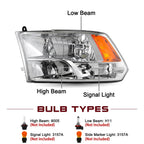 Headlight Assembly Replacement for 2009-2018 Dodge Ram 1500