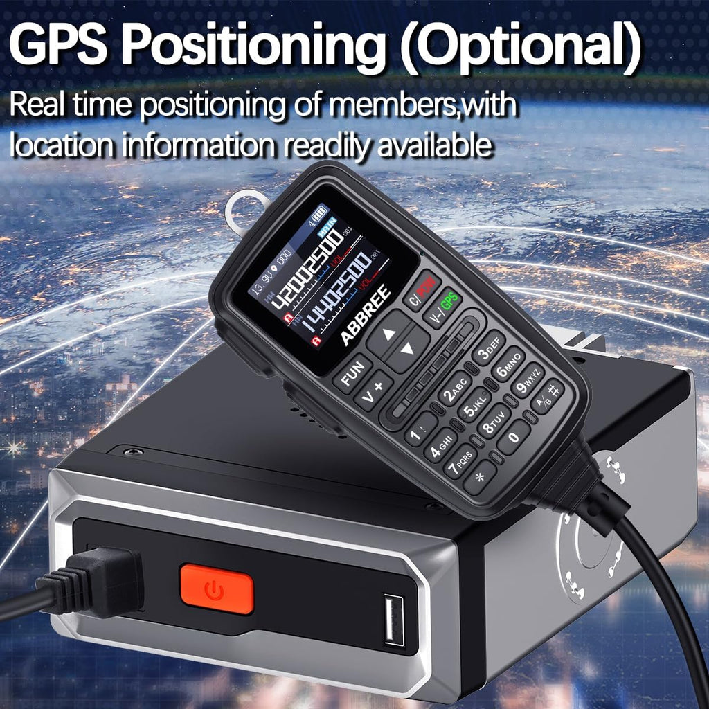 Mobile Ham Radio 30W GPS Dual Band 136-174MHZ/400-480MHZ NOAA VHF/UHF Long Range Base Station Two Way Radio with