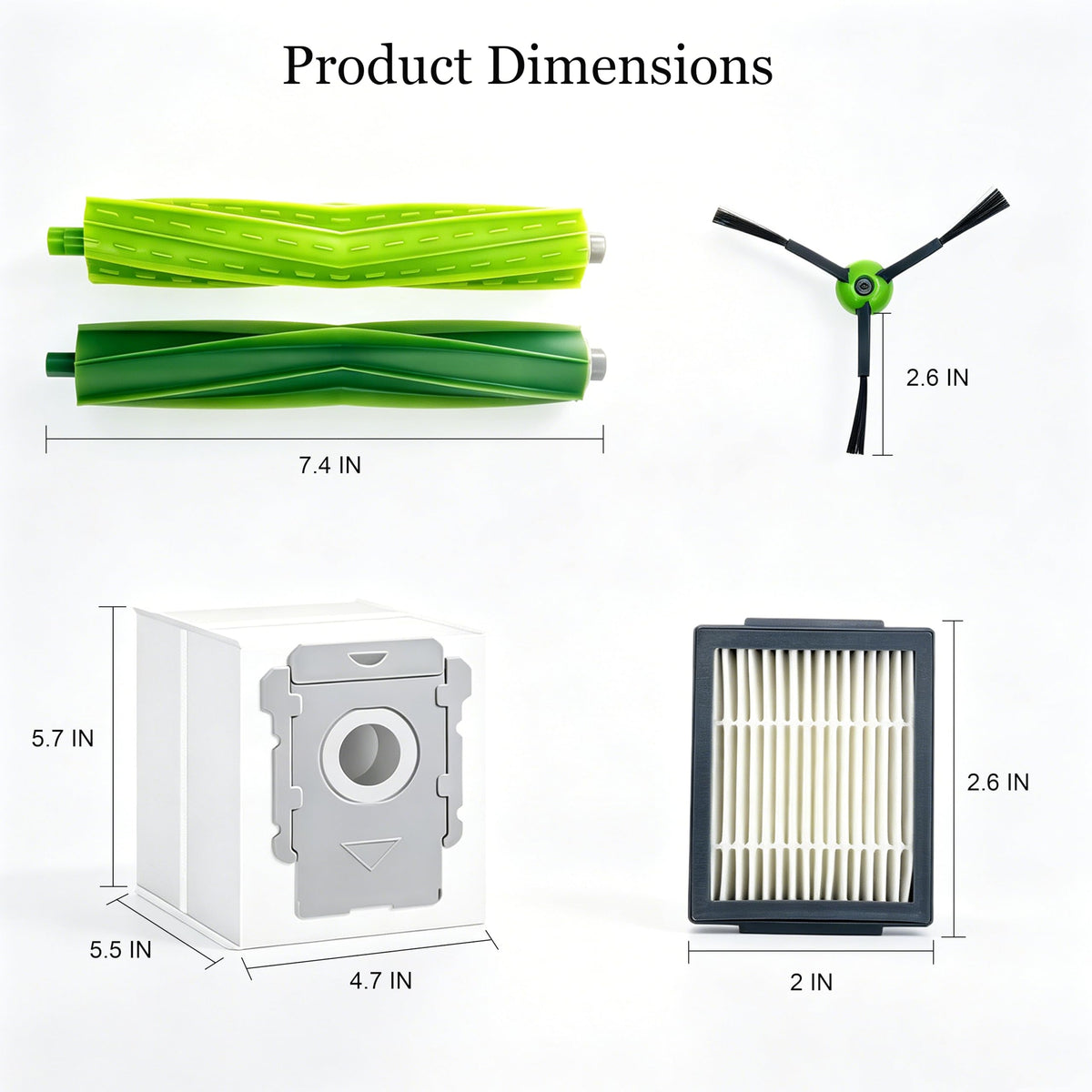 22 Replacement Parts for iRobot Roomba i7 i7+ i3 i3+ i4 i4+ i5 i5+ i6 i6+