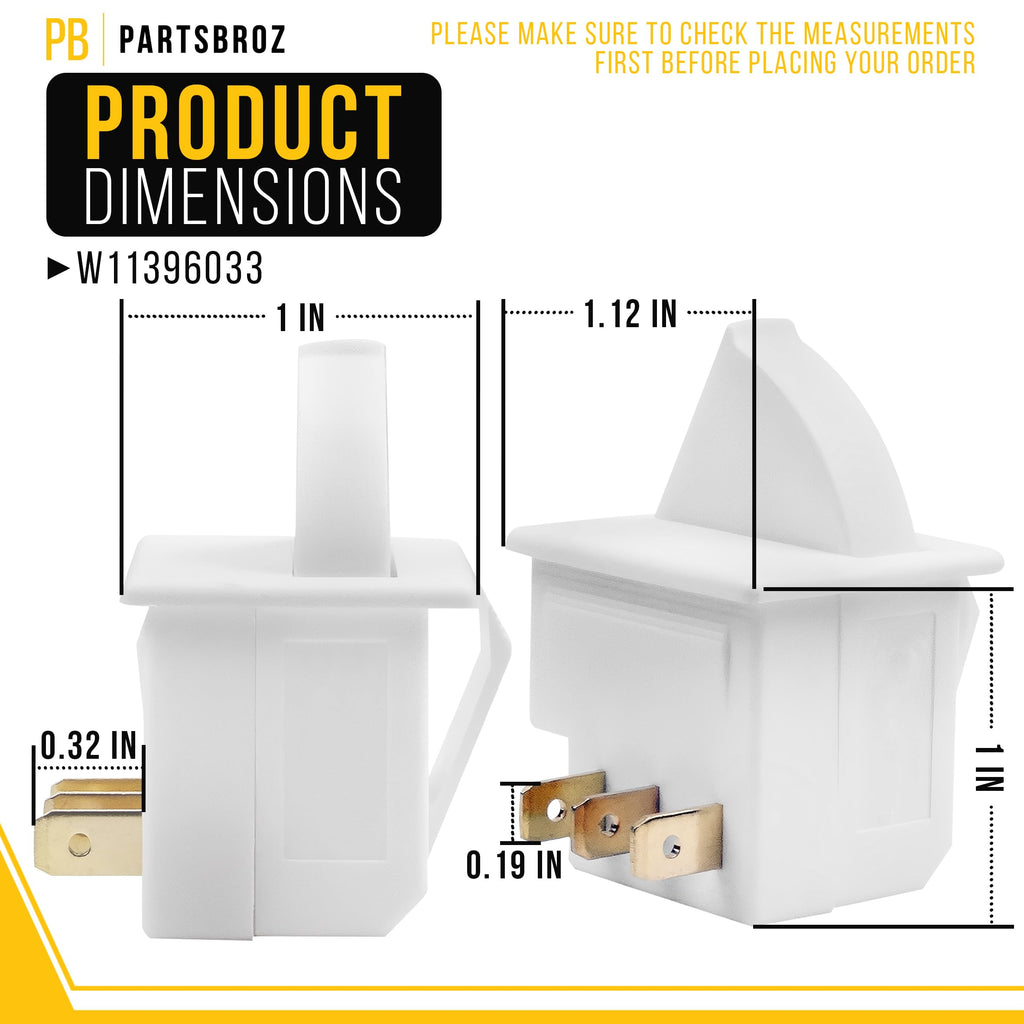 Refrigerator Door Light Switch for Whirlpool ED5FHAXNT01