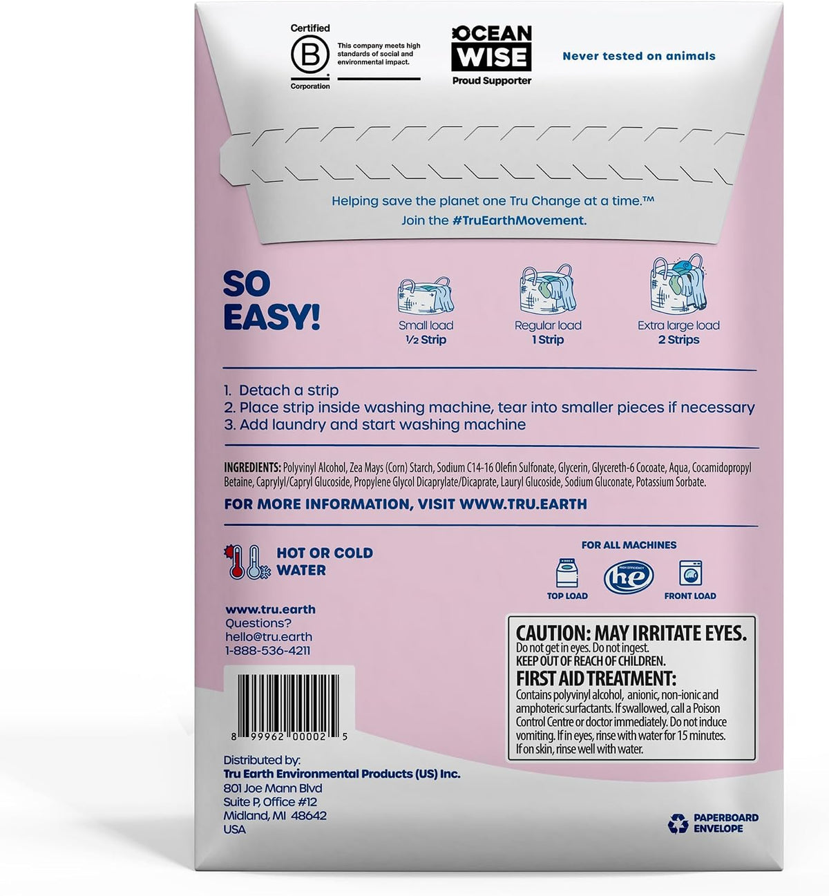 Laundry Detergent Sheets, Unscented for Baby, 32 Strips