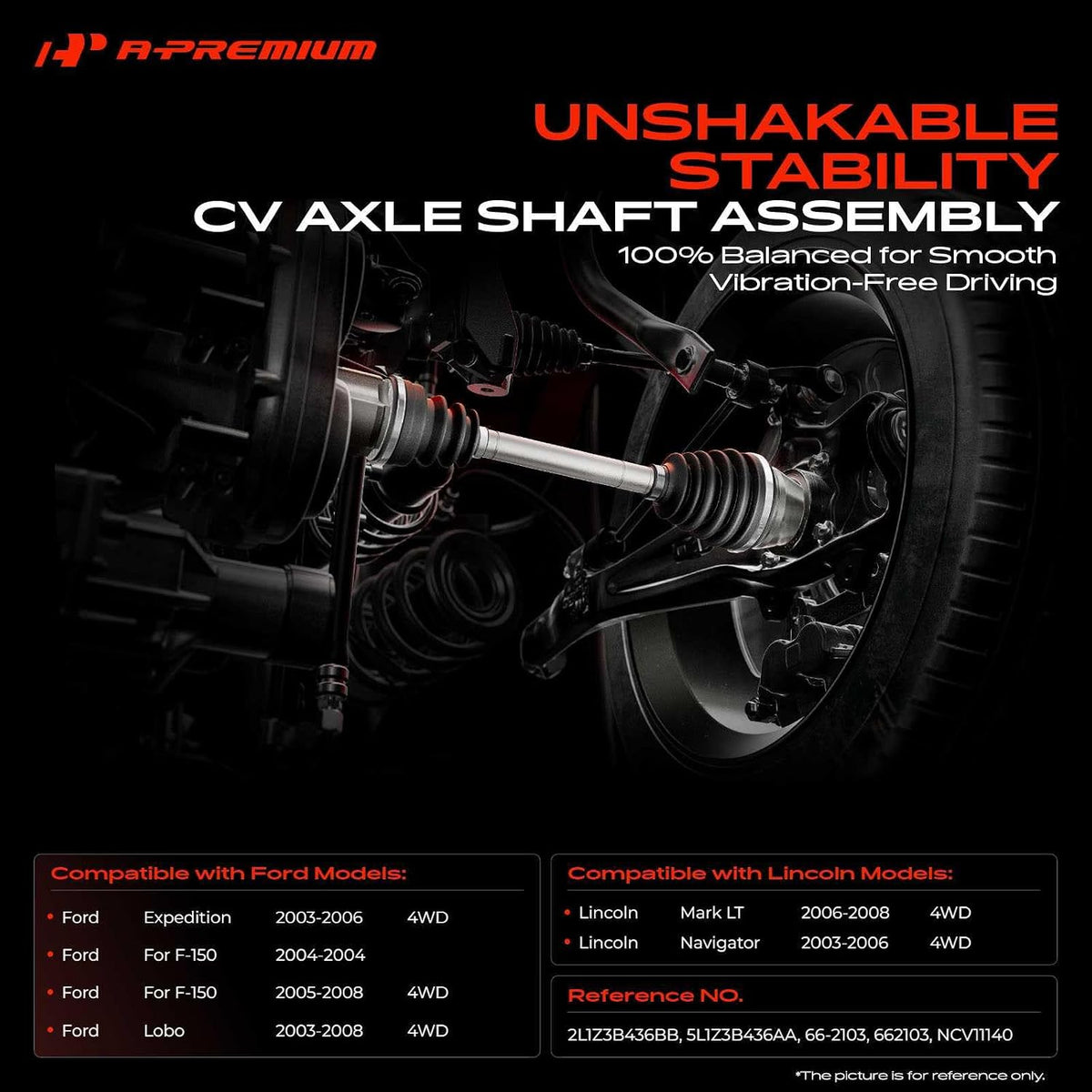 A-Premium Front Driver or Passenger Side CV Axle Shaft Assembly