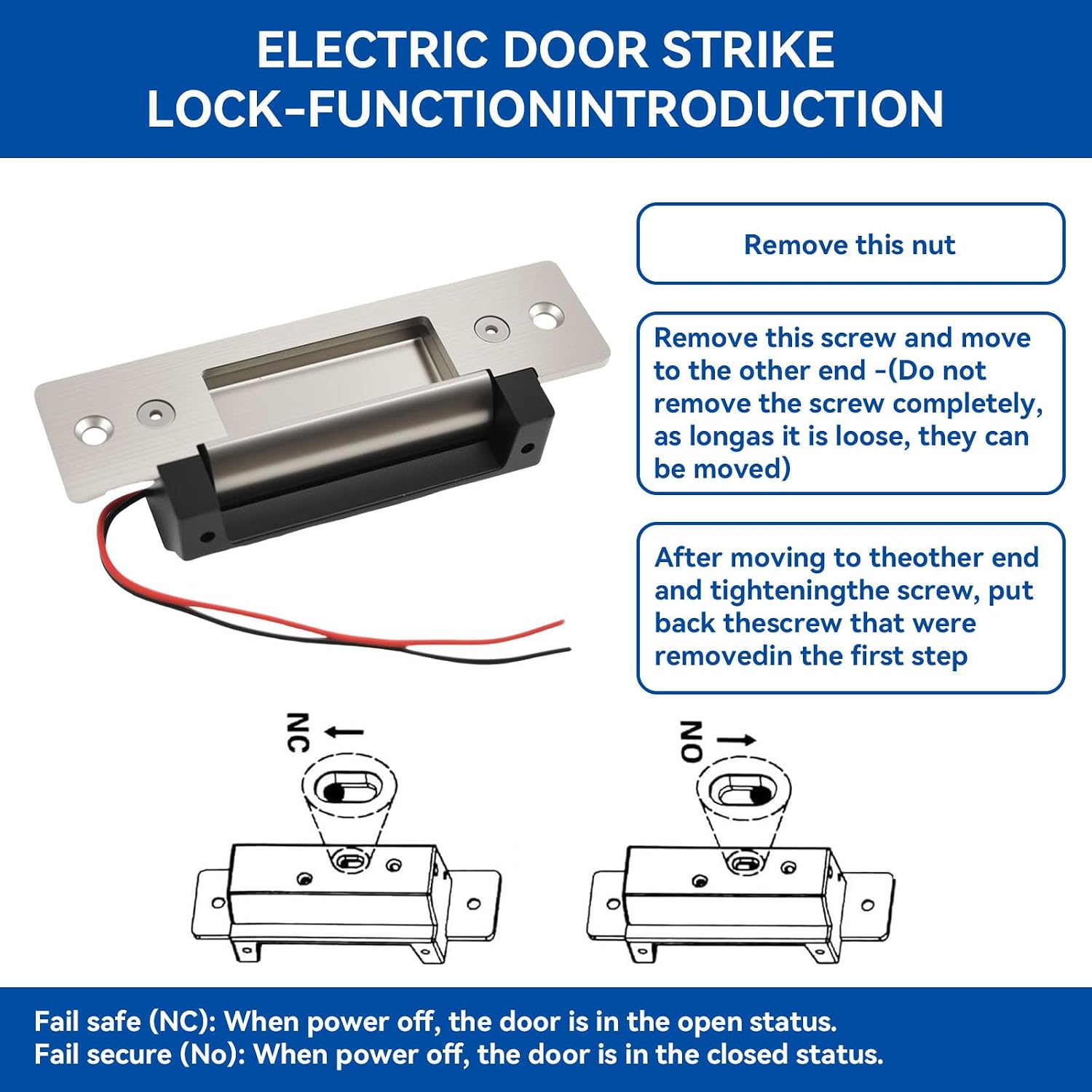 2026 Upgraded Access Control Electric Strike Door Lock Kit | Fit Cylindrical Mechanical locksets Wireless Door Buzzer