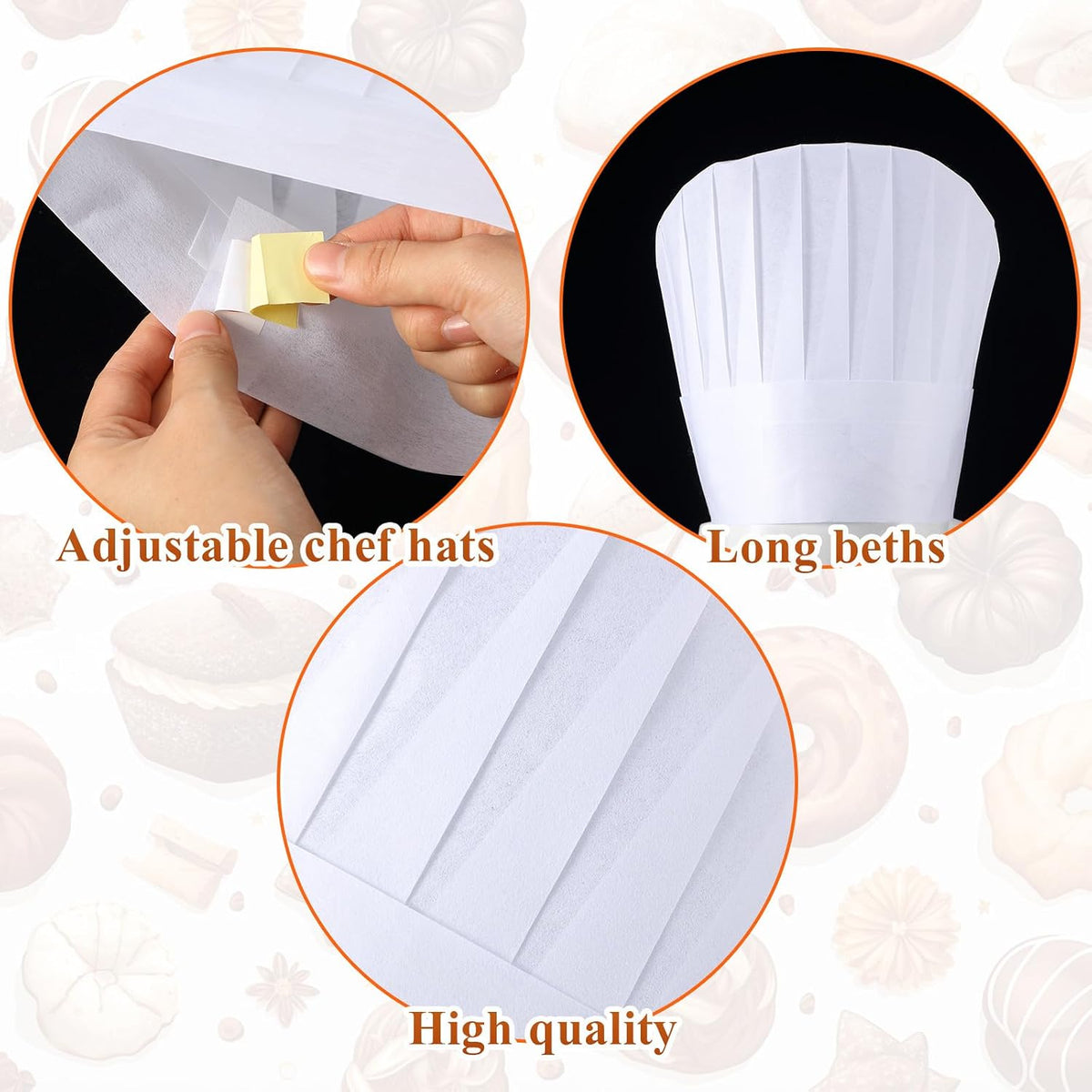 Disposable Non Woven Apron Chef Hat Set for Adult