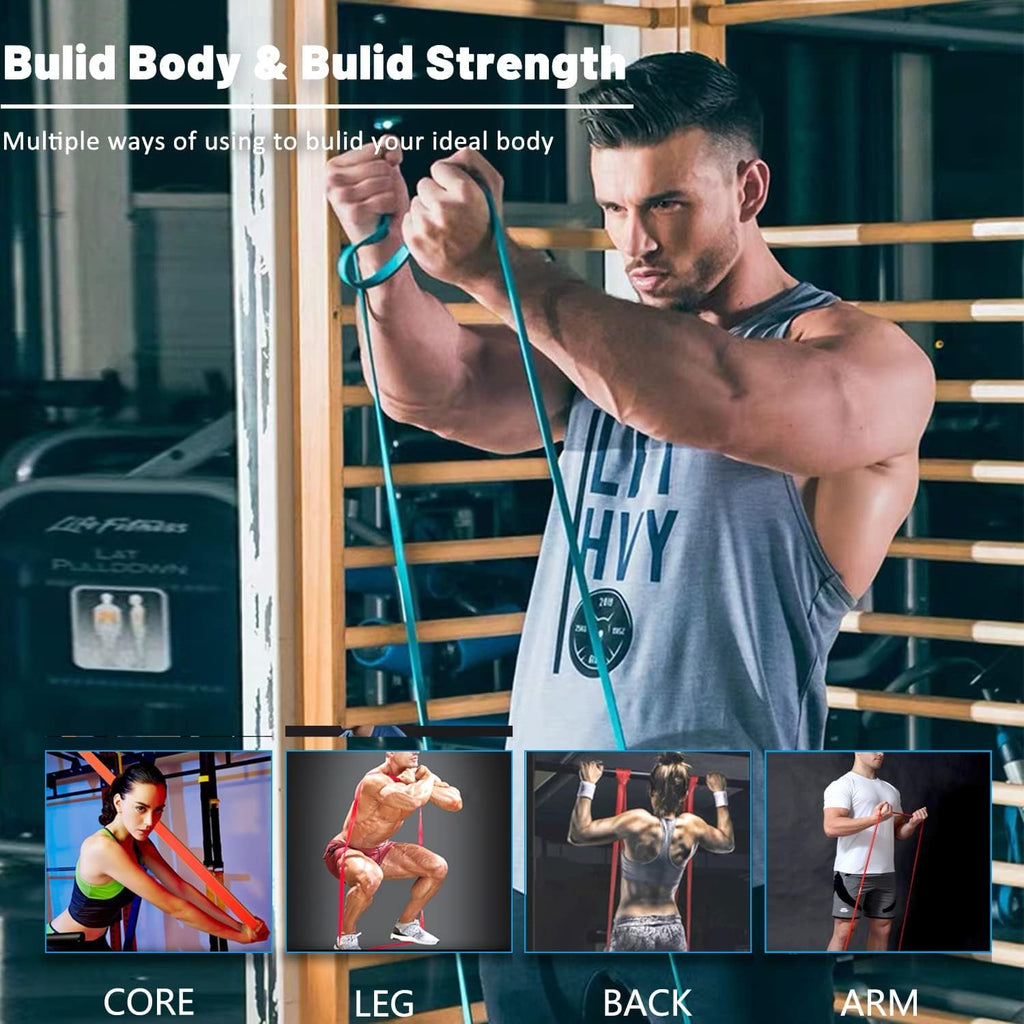 Resistance Bands, Pull Up Assist Bands - Workout Bands, Eexercise Bands, Long Resistance Bands Set for Working Out