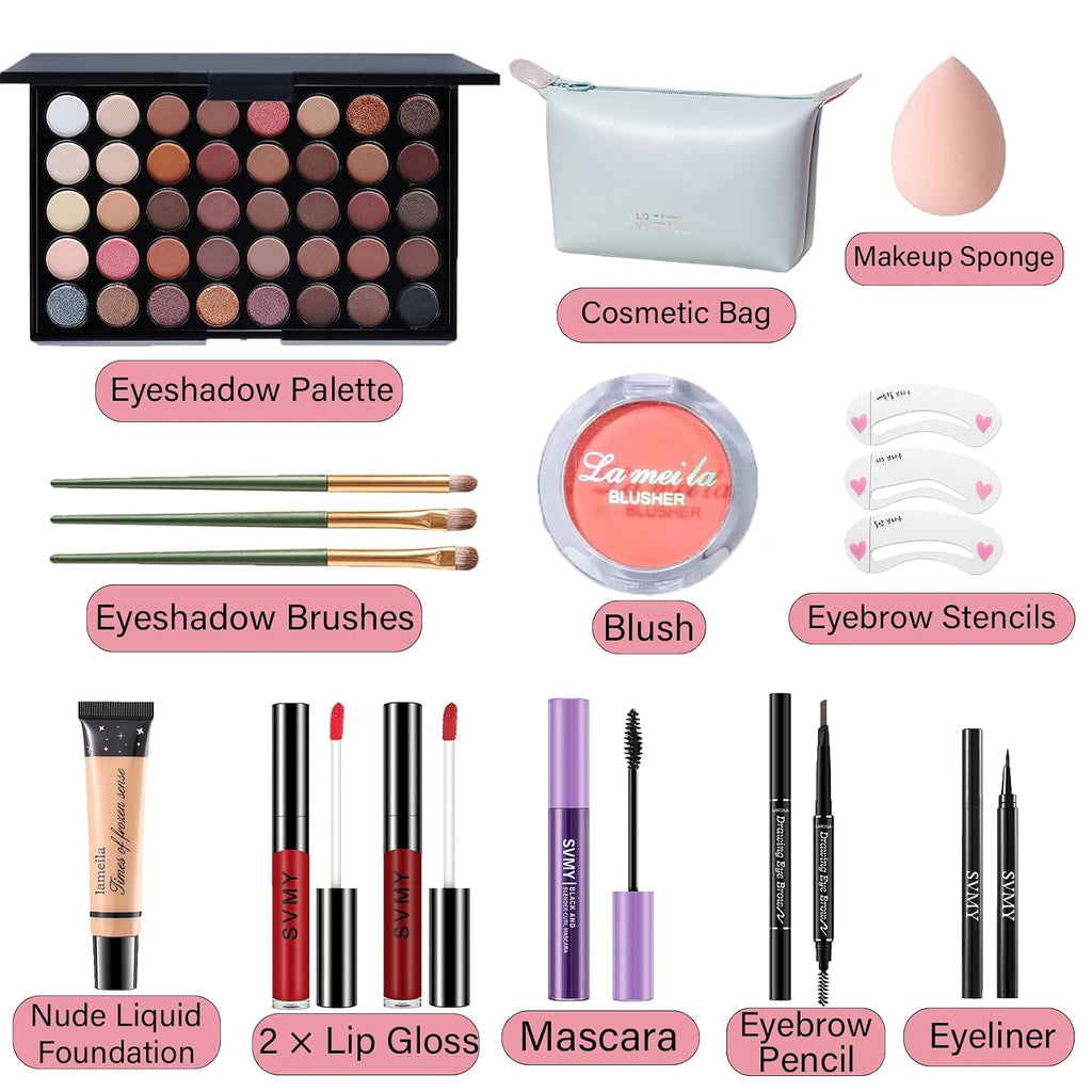 Makeup Set for Women, Makeup Full Kit for Beginners & Professionals, Travel Makeup Set for Teens & Adults, Makeup