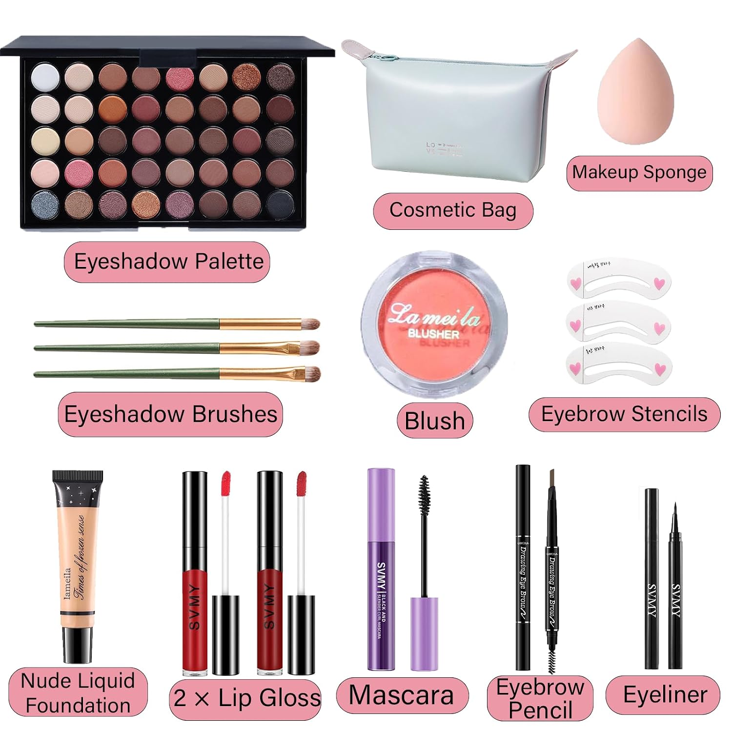 Makeup Set for Women, Makeup Full Kit for Beginners & Professionals, Travel Makeup Set for Teens & Adults, Makeup