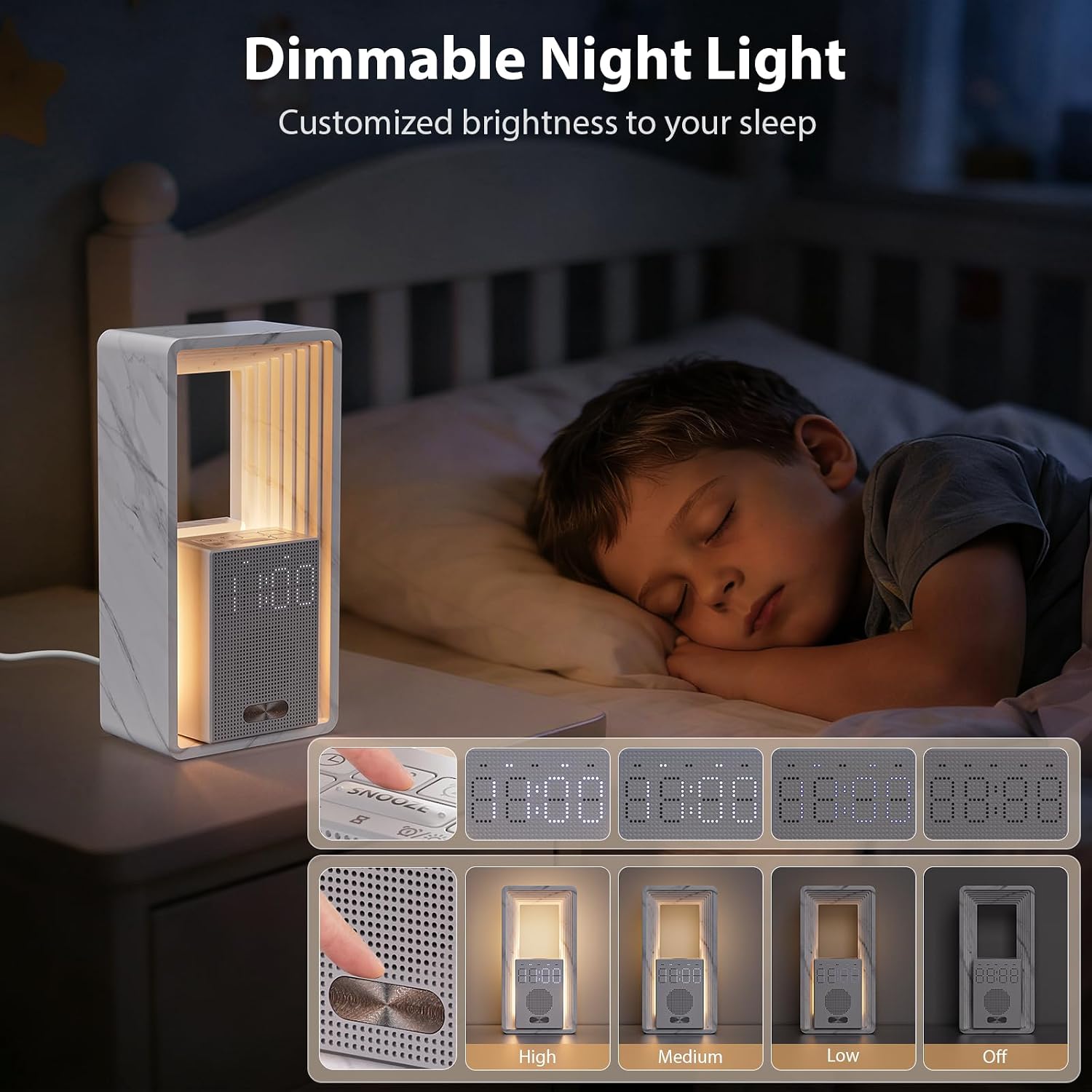 Sunrise Alarm Clock with 20 White Noise & Night Light for Bedroom | Gentle Sunrise Wake-Up, 20 Soothing Sounds