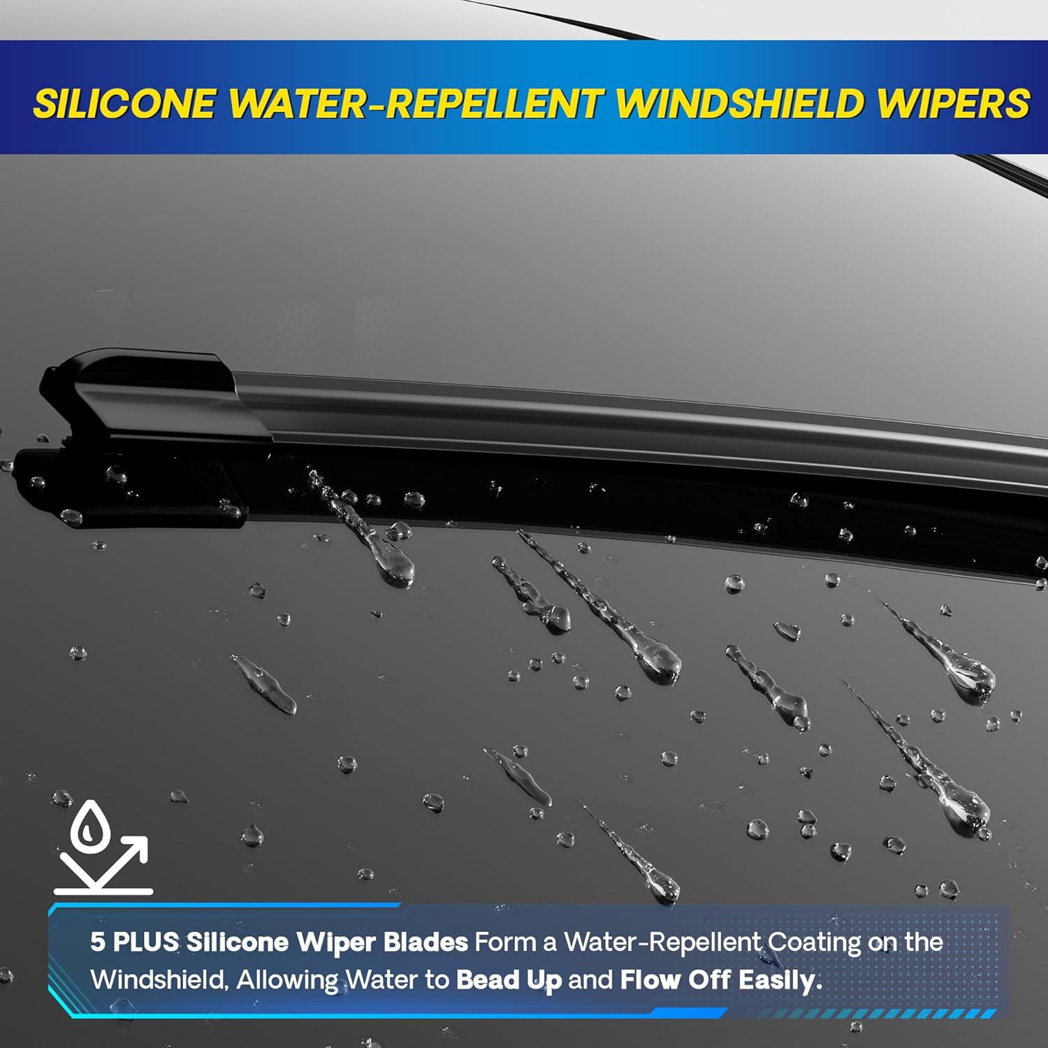 Silicone Windshield Wiper Blades Replacement for 2021-2014 JEEP Grand Cherokee Wiper Blades(Set of 3),Automotive
