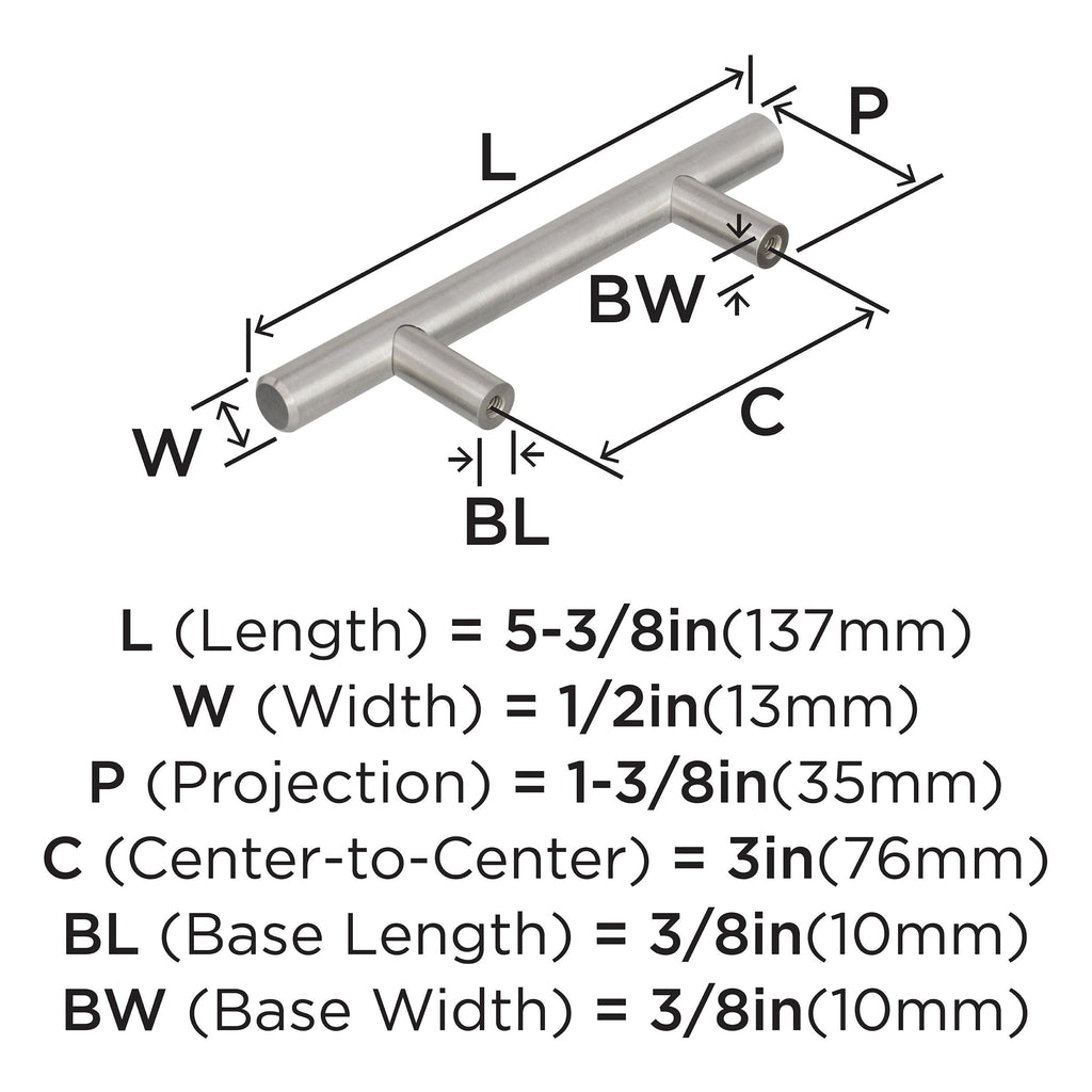 3" Bar Pulls Stainless Steel Drawer Pull
