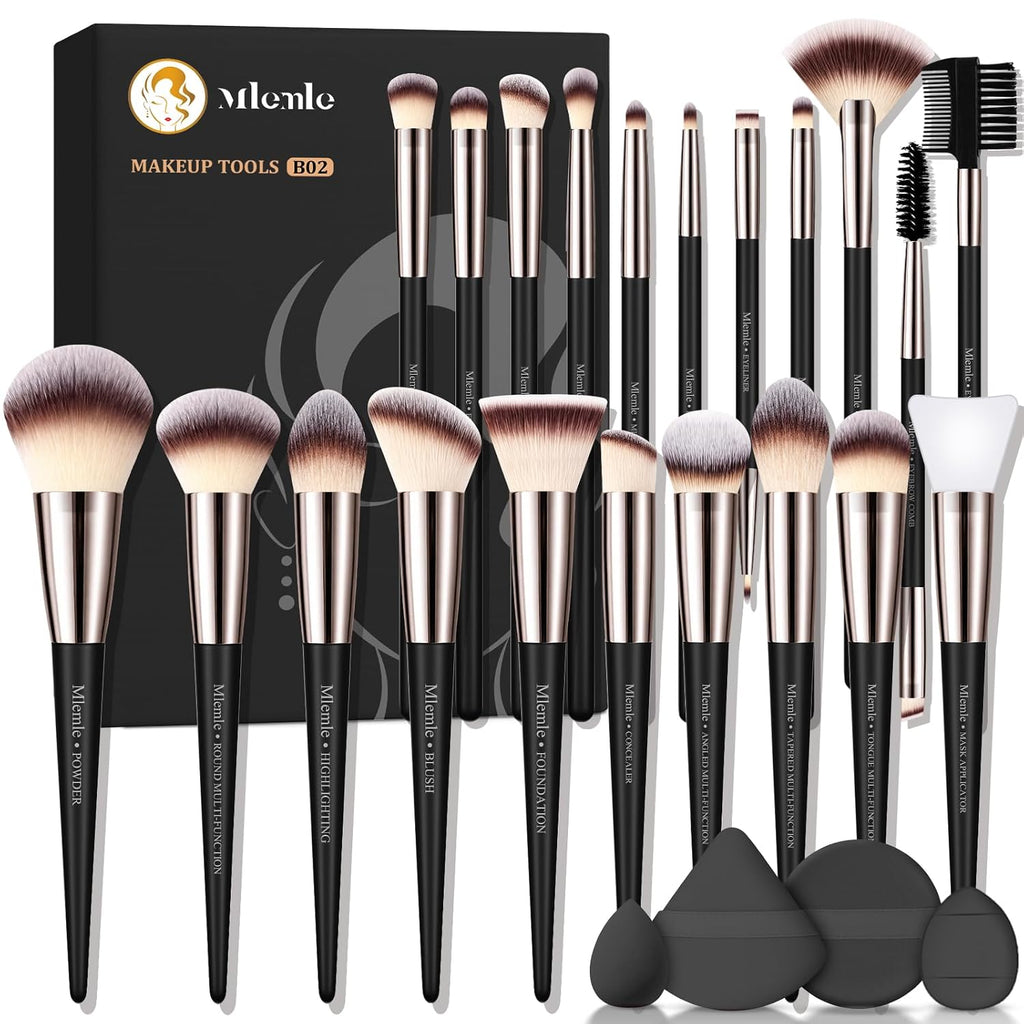 Makeup Brushes Set, Mlemle Professional 25 Pcs Makeup Kit, Include Powder Foundation Concealers Blush Eye shadows 21