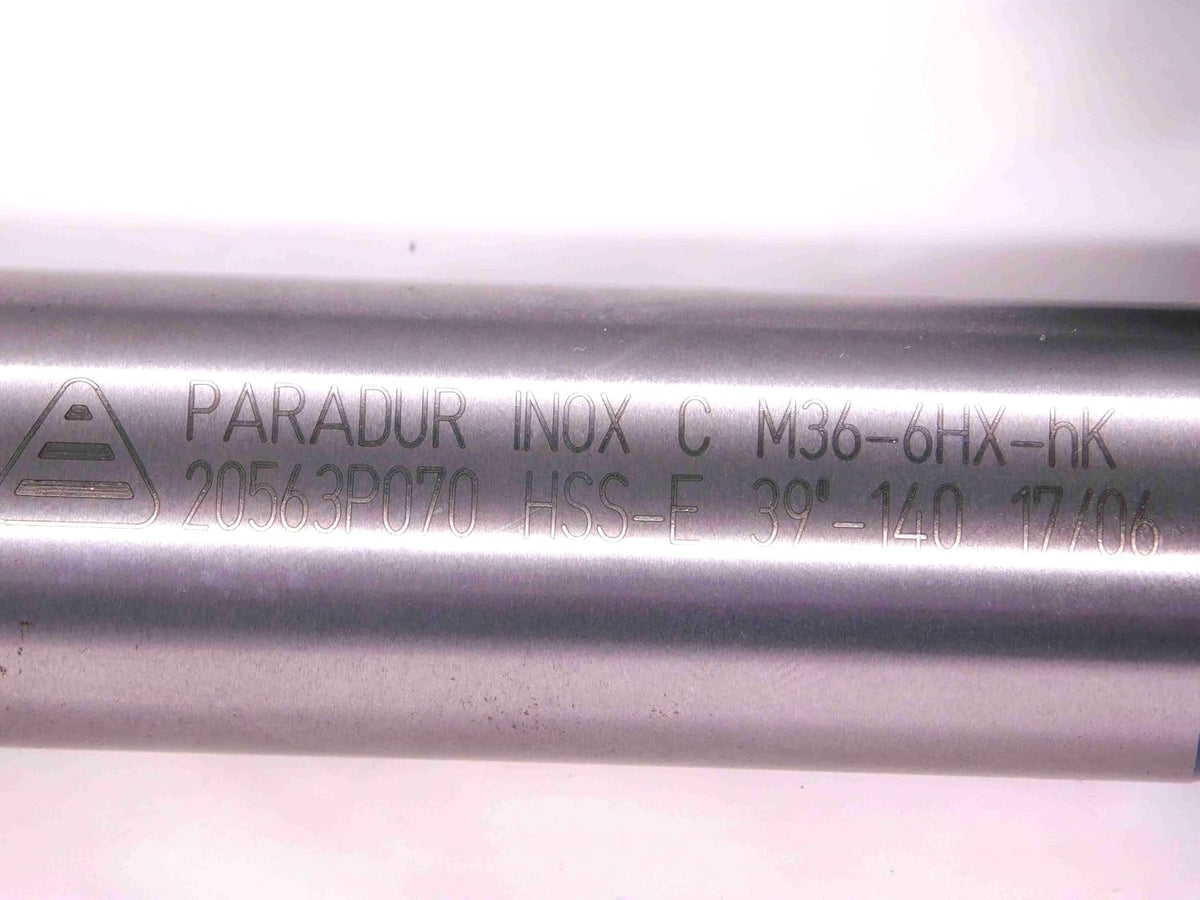Walter Prototyp M36 X 4 6HX HSS-E TAP 5 Spiral Flute 36 mm Metric PARADUR INOX - JJ1834CT5