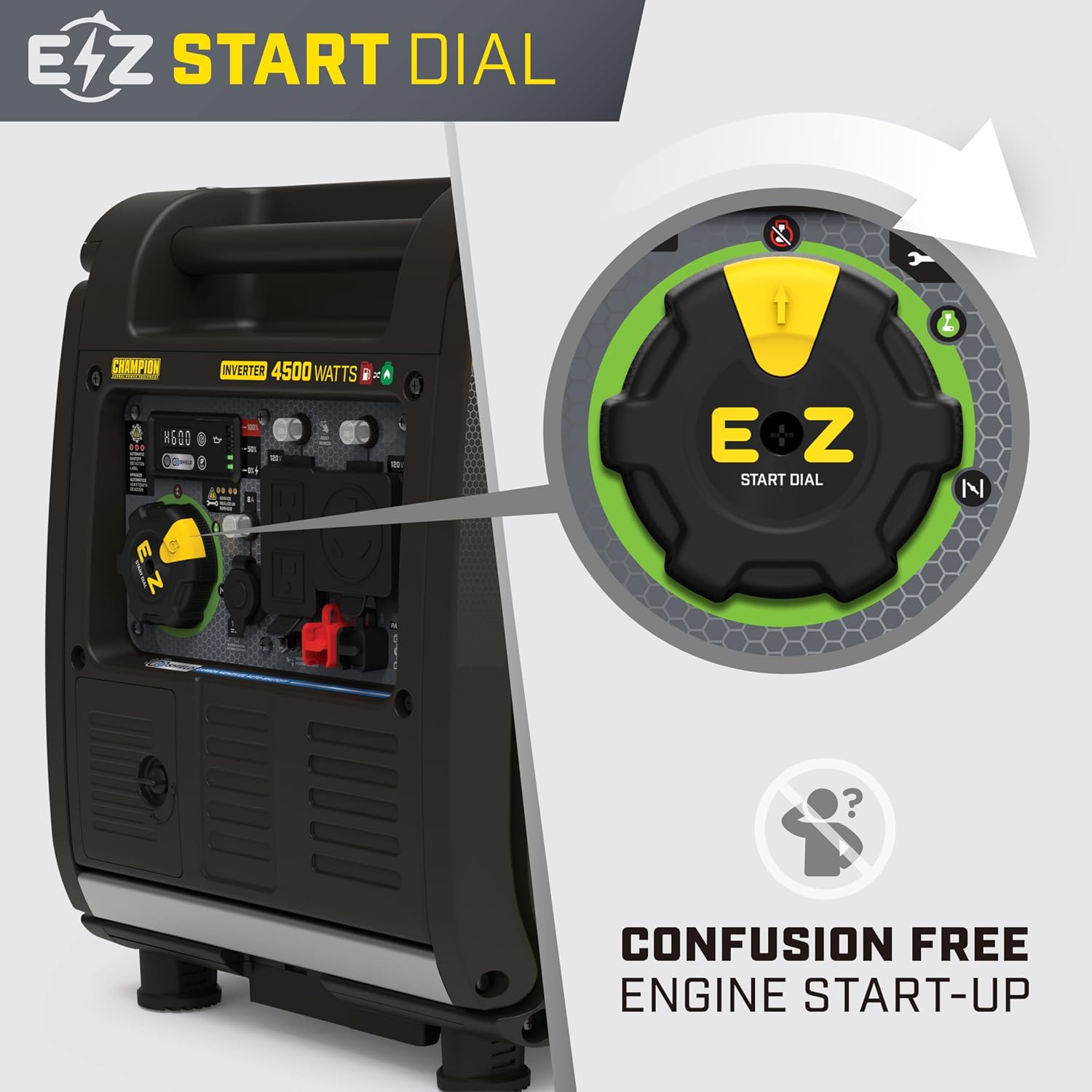4500-Watt Electric Start Dual Fuel RV Ready Portable Inverter Generator with Quiet Technology and Free 3-Year Warranty