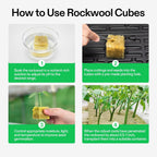1.6" Rockwool Cubes, 28 Plugs Stonewool Starter Grow Cubes