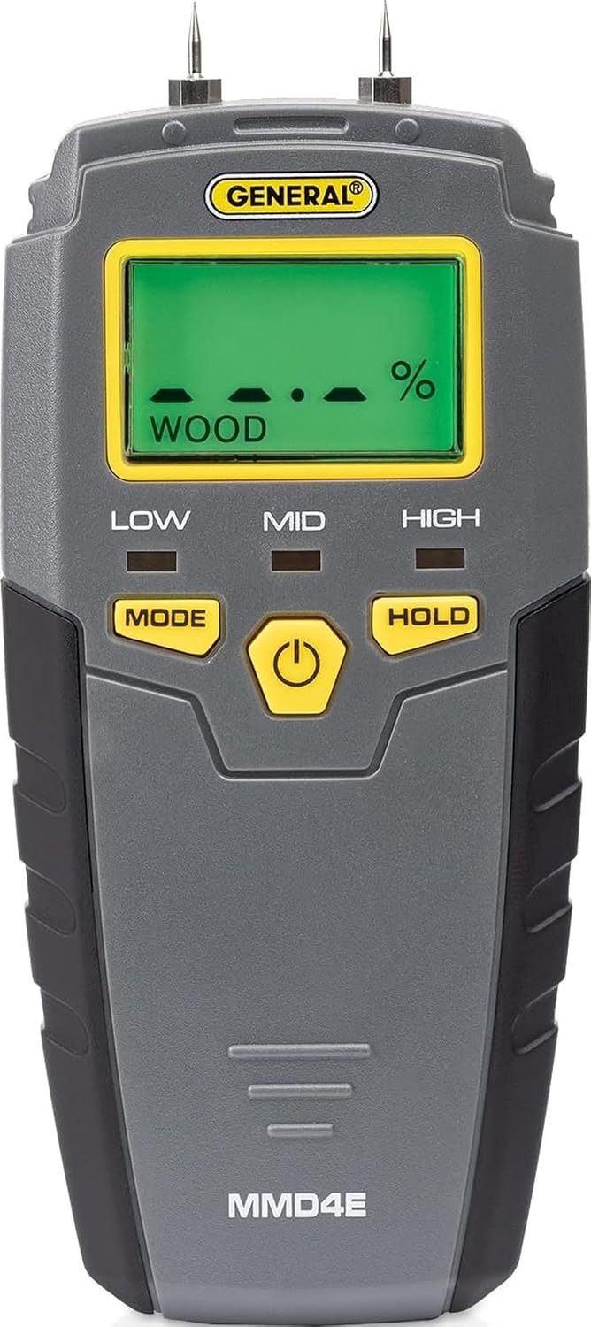 MMD4E Moisture Meter for Wood, Walls & Water Leak Detection | Pinless wood moisture meter for drywall & walls.