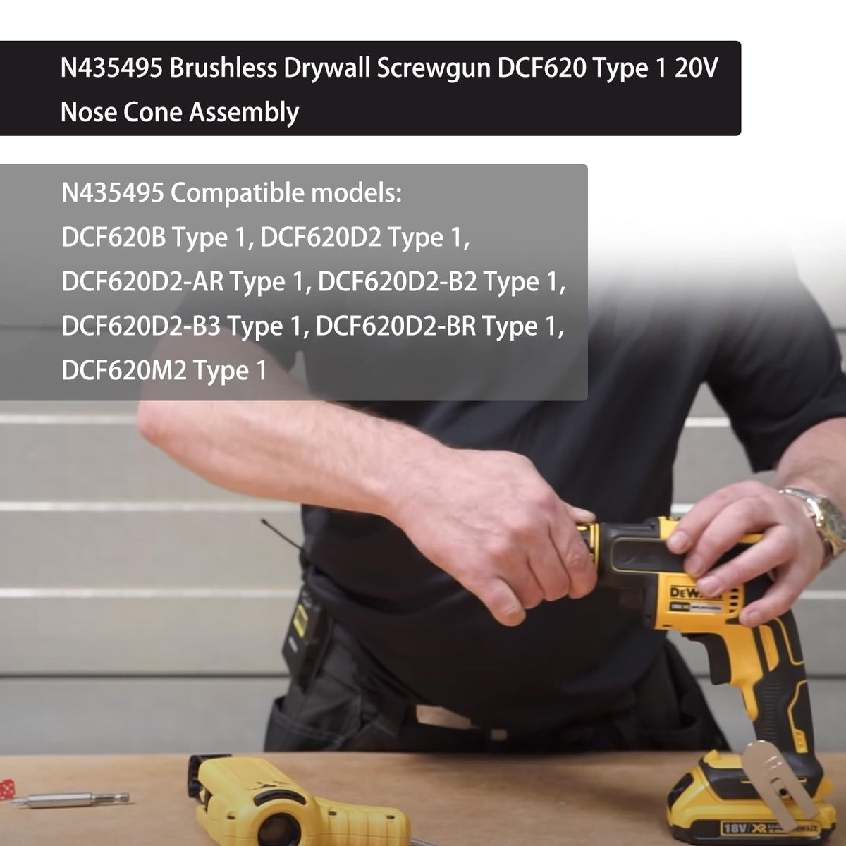 N435495 Nose Cone Assembly Fits for Dewalt DCF620B DCF620D2 DCF620D2-AR