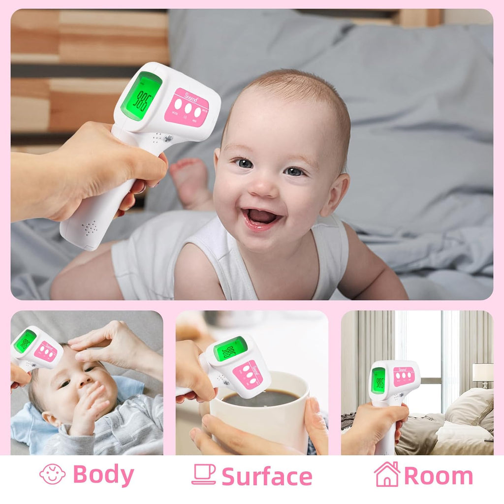 Snomd Non-Contact Infrared Forehead Thermometer for Adults, Kids & Baby, 3-in-1 No-Touch Digital Fever Temperature