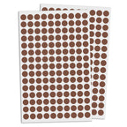 15,000 Pack, 0.375" Round Dot Stickers Circle Labels - Brown