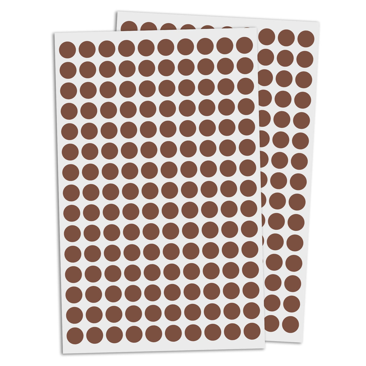 15,000 Pack, 0.375" Round Dot Stickers Circle Labels - Brown