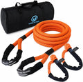 1" x 30' Kinetic Rope & 2PCS Synthetic Soft Shackles Kit Orange