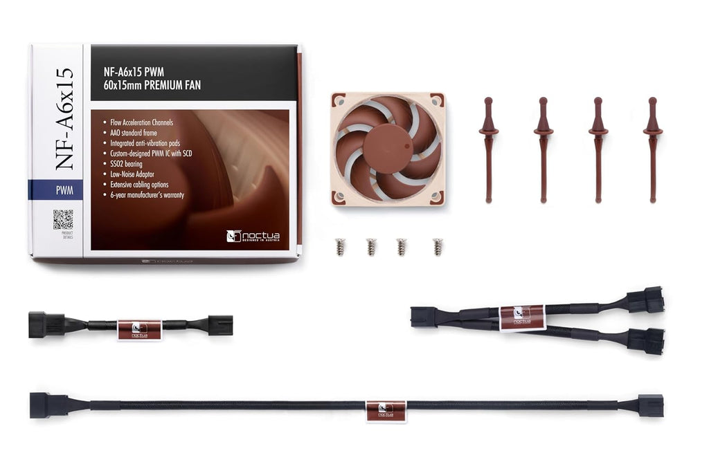 Noctua NF-A6x15 PWM, High-Performance Quiet Fan 60mm