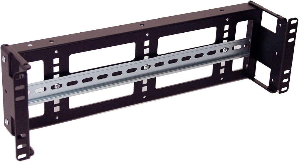 IRP1033D 3U Rackmount 3.78 inch Low Profile DIN Rail Panel for Industrial Standard EIA-310 19 inch 2-Post Relay Rack or 4-Post Server Rack
