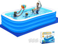 Inflatable Swimming Pool for Kids and Adults- 118" x 68" x 22" Family Full-Sized Blow Up Pools for kids -Thickened