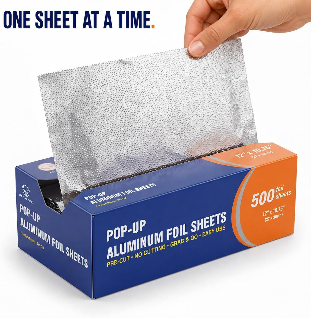 Aluminum Foil Sheets Pre Cut Pop Up, 12 x 10.75 Inches, 500 Sheets Bulk Pack, Large Foil Wraps for Burritos, Food