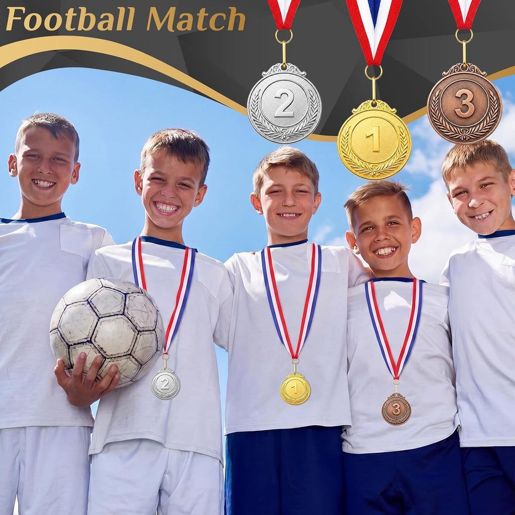 Gold 1st 2nd 3rd Silver Bronze Award Medals | Winner Award Medals Prizes with Neck Ribbon, 1st 2nd 3rd Prizes for