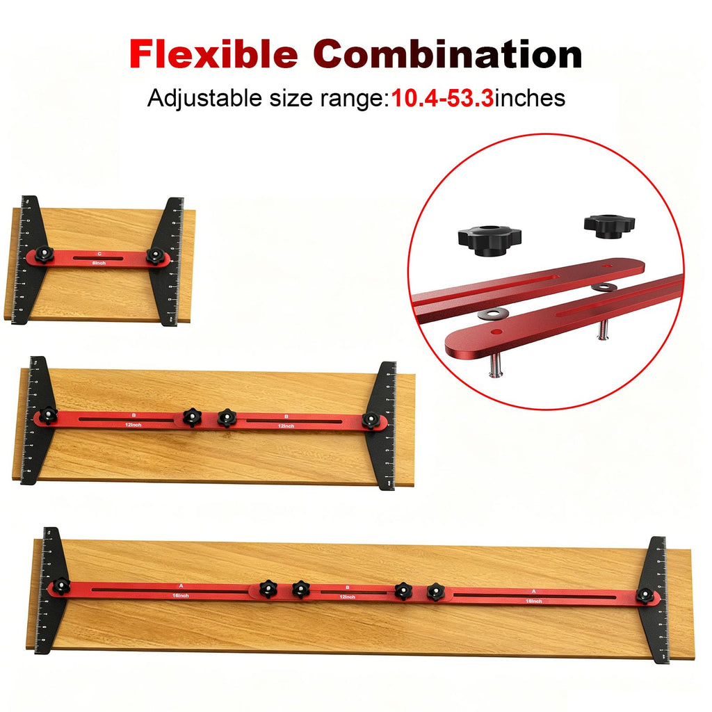 Stair Tread Template Tool, Modular Adjustable Stair Gauge