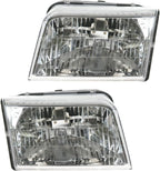 TRQ Driver and Passenger Side Headlight Assembly Set