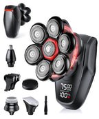 Head Shavers for Bald Men, 5-in-1 Grooming Kit, 7D Rotary Electric Shaver